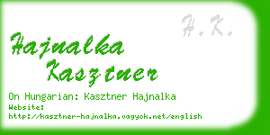 hajnalka kasztner business card